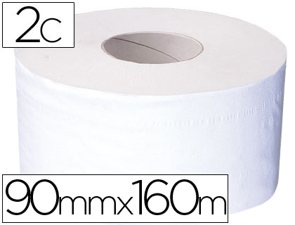 Rollo papel higiénico mini jumbo 2 capas 160m.